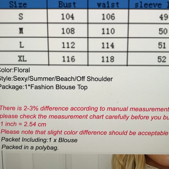 Off Shoulder Sexy Floral Blouse *New* - Picture 5 of 5